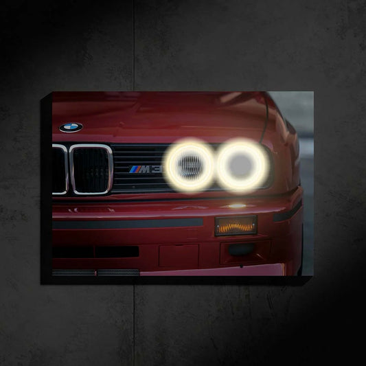 BMW M3 Neon Led Araba Poster Tabela
