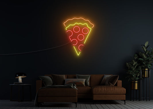 Pizza Dilimi Neon Tabela