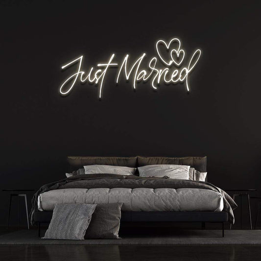 Just Married Neon Yazı Tabela