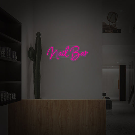 Nail Bar Neon Yazı Tabela