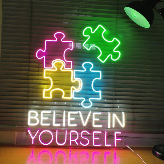 Belıeve In Yourself Neon Yazılı Tabela