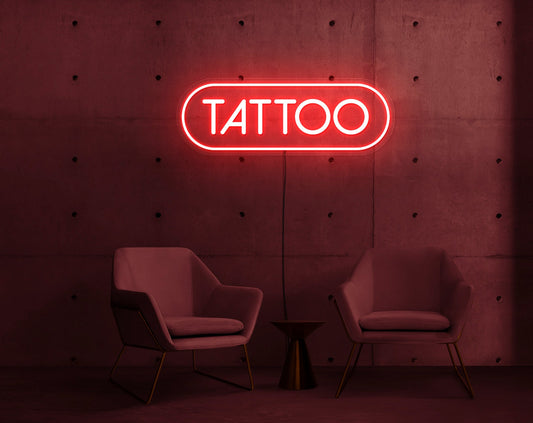 Tattoo Neon Yazılı Tabela