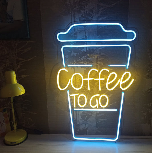 Coffee To Go Kahve Bardağı Neon Yazı Tabela