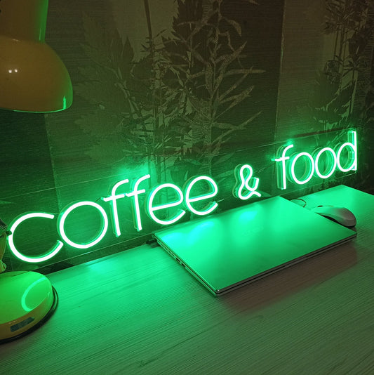 Coffee & Food Neon Yazılı Tabela