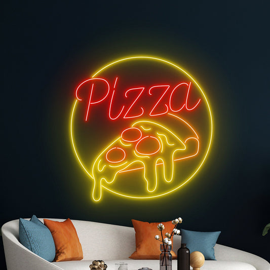 Pizza Neon Yazılı Tabela