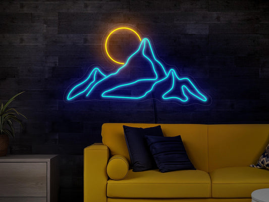 Dağ Güneş Neon Tabela