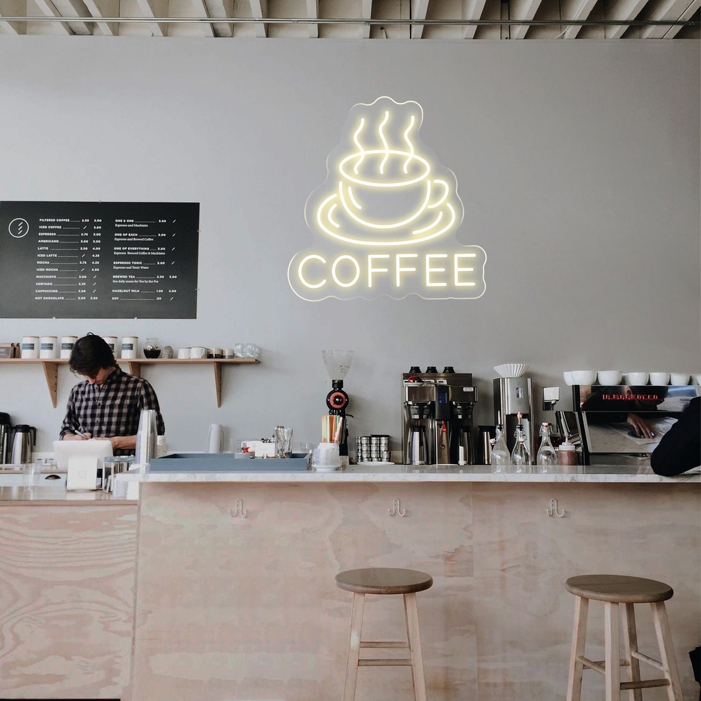 Coffee Neon Yazılı Tabela