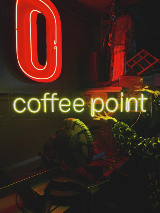Coffee Point Neon Yazılı Tabela