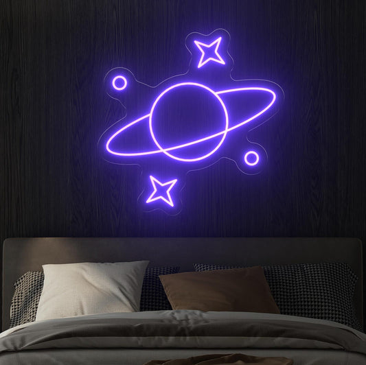 Gezegen Ve Yıldızlar Neon Tabela