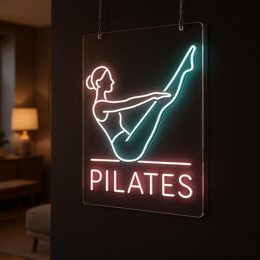 Pilates Neon Yazılı Tabela