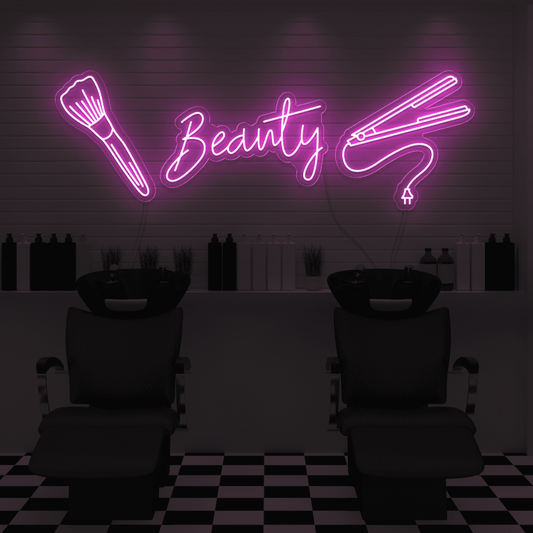 Beauty Neon Yazılı Tabela