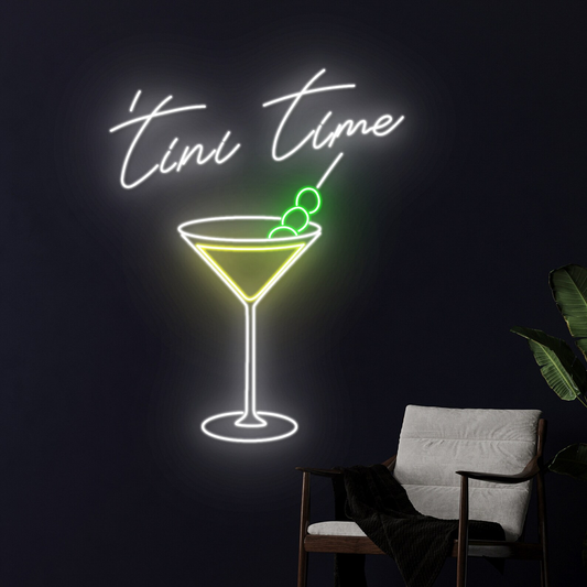Tini Time Bar Neon Yazılı Tabela
