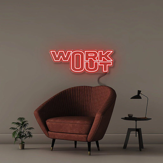 Work Out Neon Yazılı Tabela