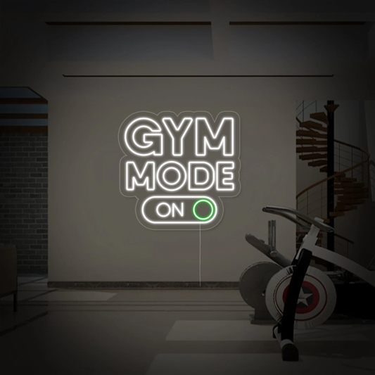 Gym Mode On Neon Yazılı Tabela