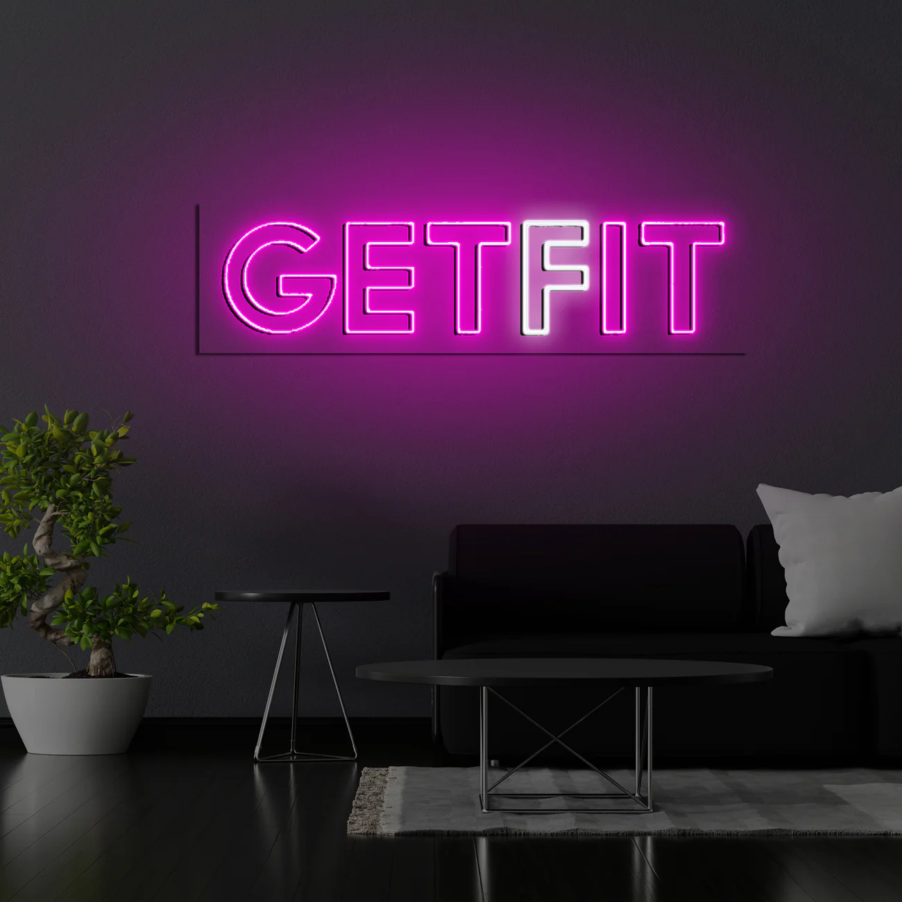 Get Fıt Neon Yazılı Tabela