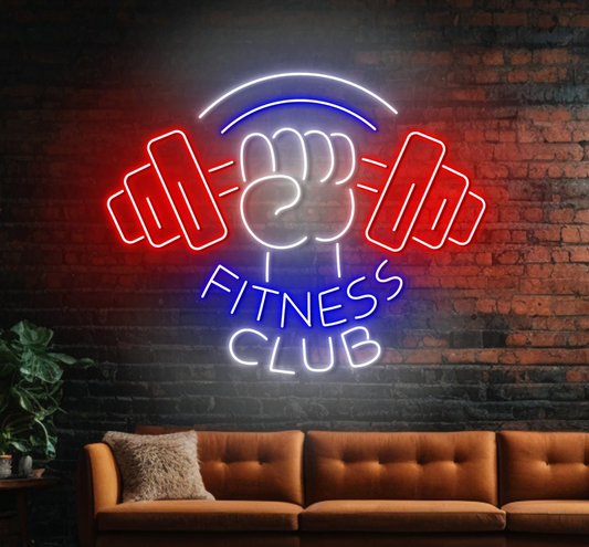Fitness Club Neon Yazı Tabela