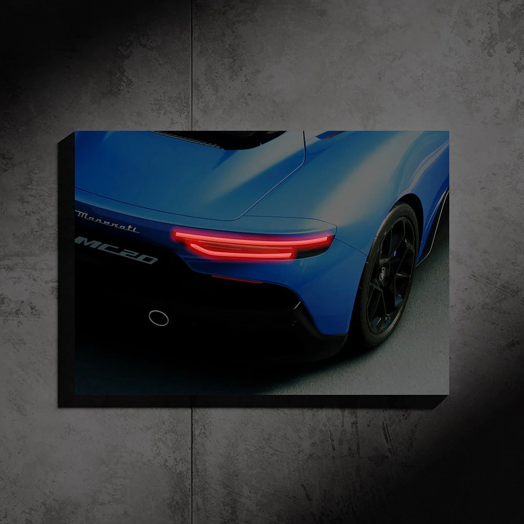 Masrrati MC20 Neon Led Araba Poster Tabela