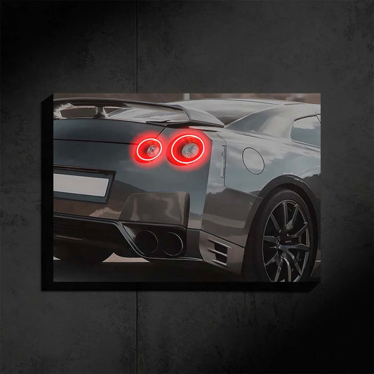 Nissan Gt R35 Neon Led Araba Poster Tabela