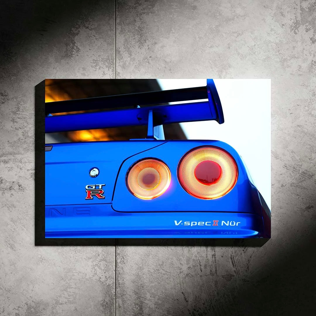 Nissan Gt R35 Neon Led Araba Poster Tabela