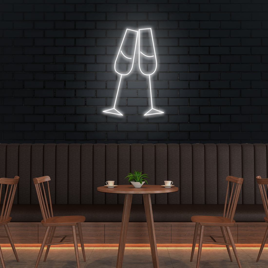 Şampanya Bardağı Neon Tabela