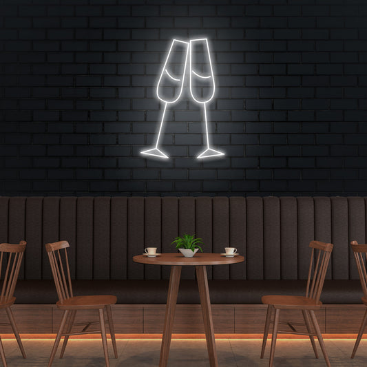 Şampanya Bardağı Neon Tabela