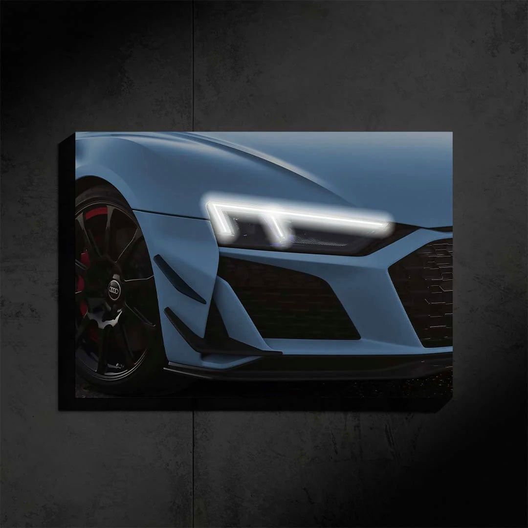 Audi R8 Neon Led Araba Poster Tabela