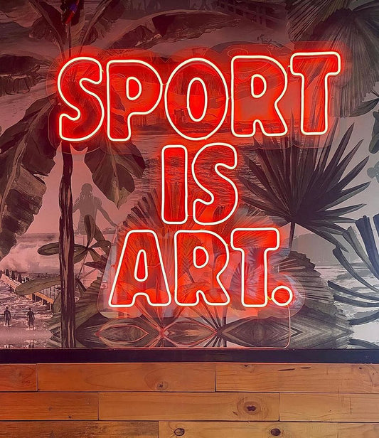 Sport Is Art Neon Yazılı Tabela