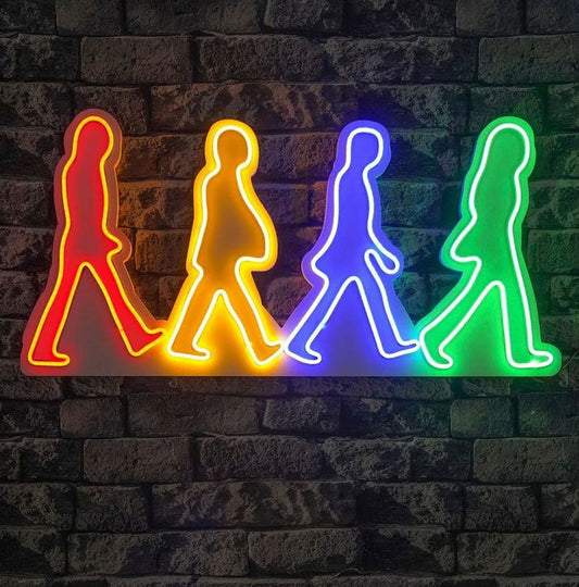Yürüyen Adamlar Neon Tabela