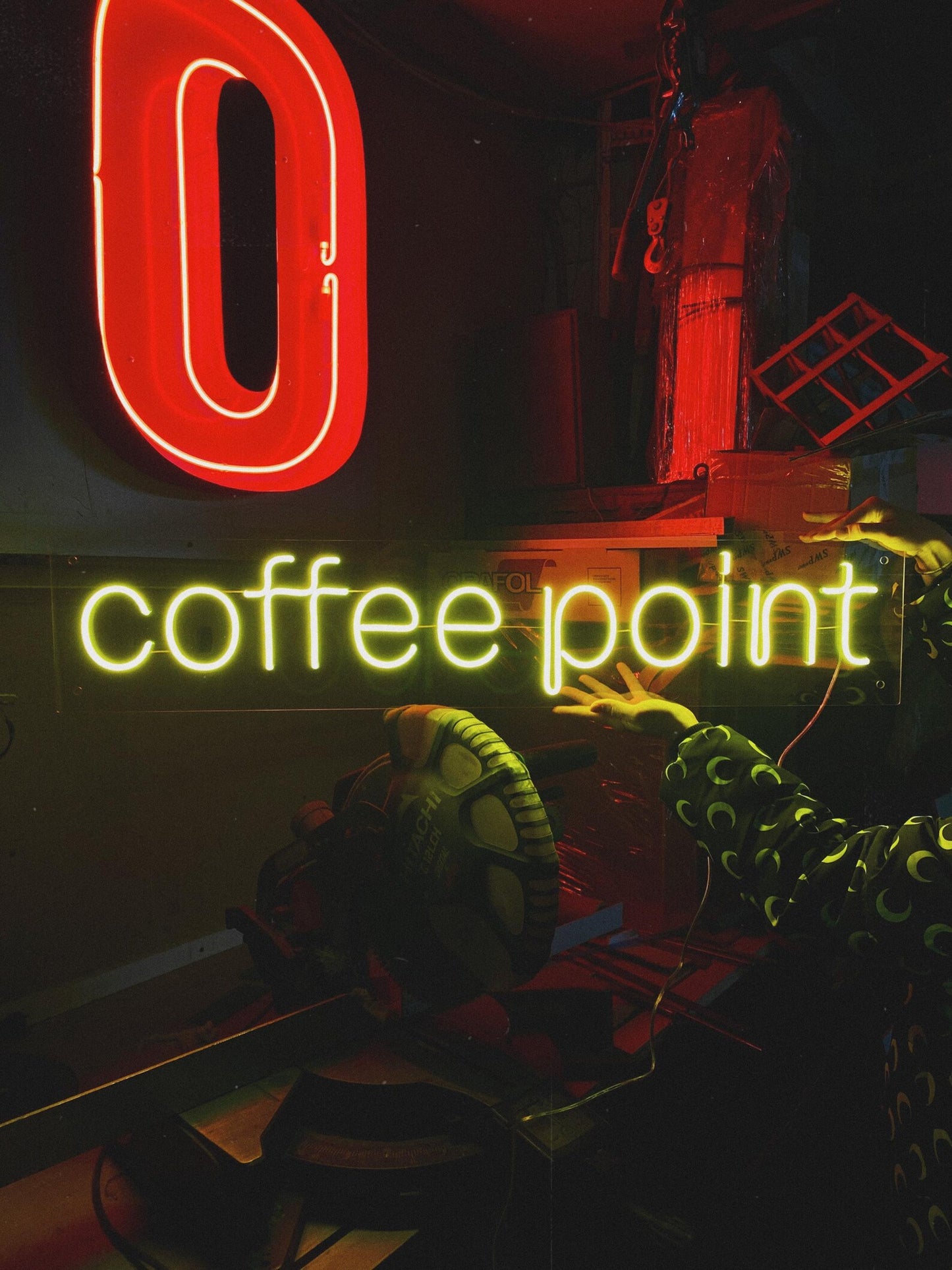 Coffee Point Neon Yazılı Tabela